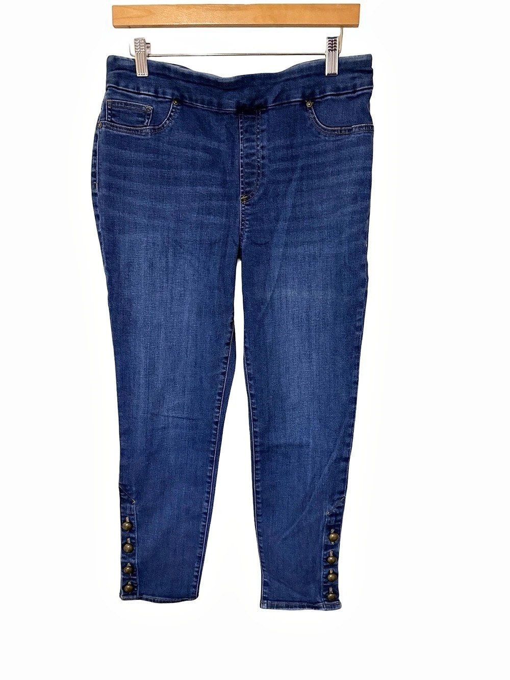 Chico's Pull On Jegging Ankle Skinny Jeans in Blue Like New